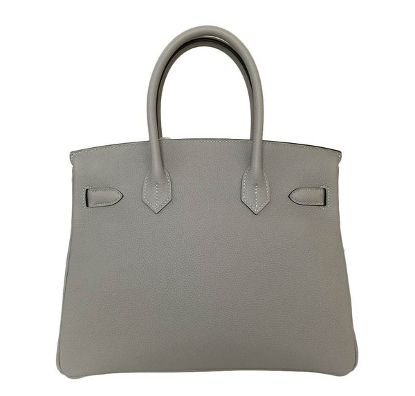 hermes birkin 30 gris tourterelle new back