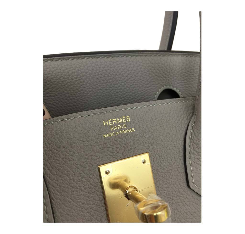 HERMES BIRKIN 30 Clemence leather Etoupe gray □J Engraving Hand bag 50 –  BRANDSHOP-RESHINE