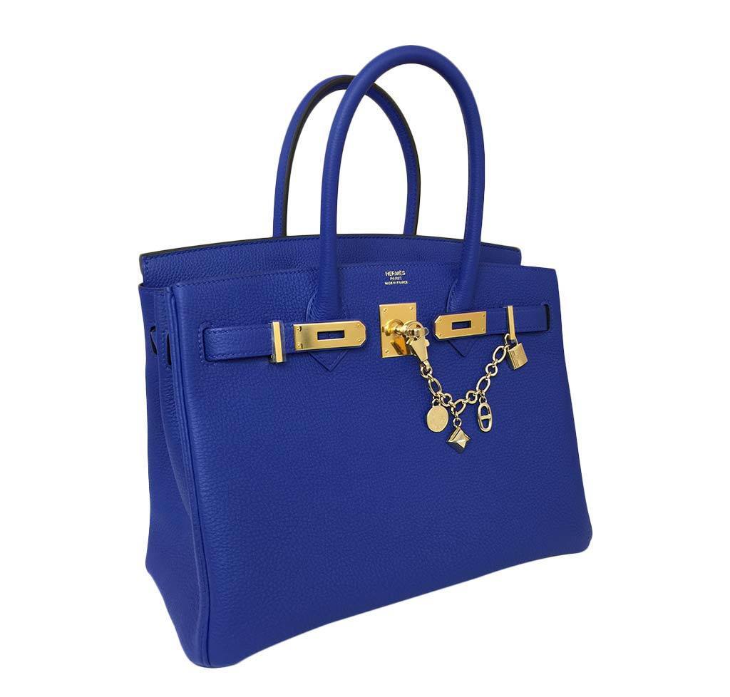 HERMES BIRKIN 30 BLUE TEMPETE FJORD GHW  Bags, Hermes bag birkin, Bags  designer