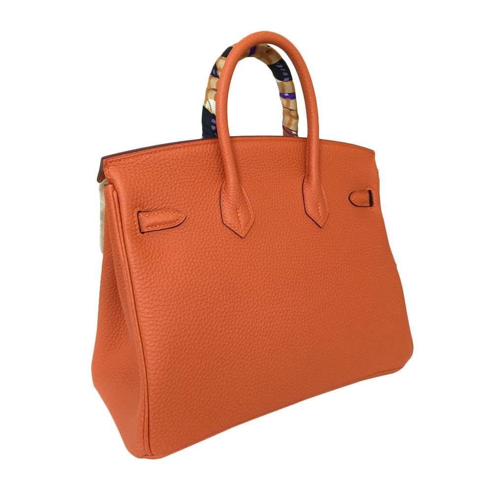 Hermès Birkin 25 Orange - Clemence Leather PHW