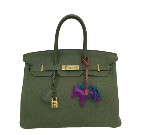 Hermes Birkin 35 Canopee Green Bag