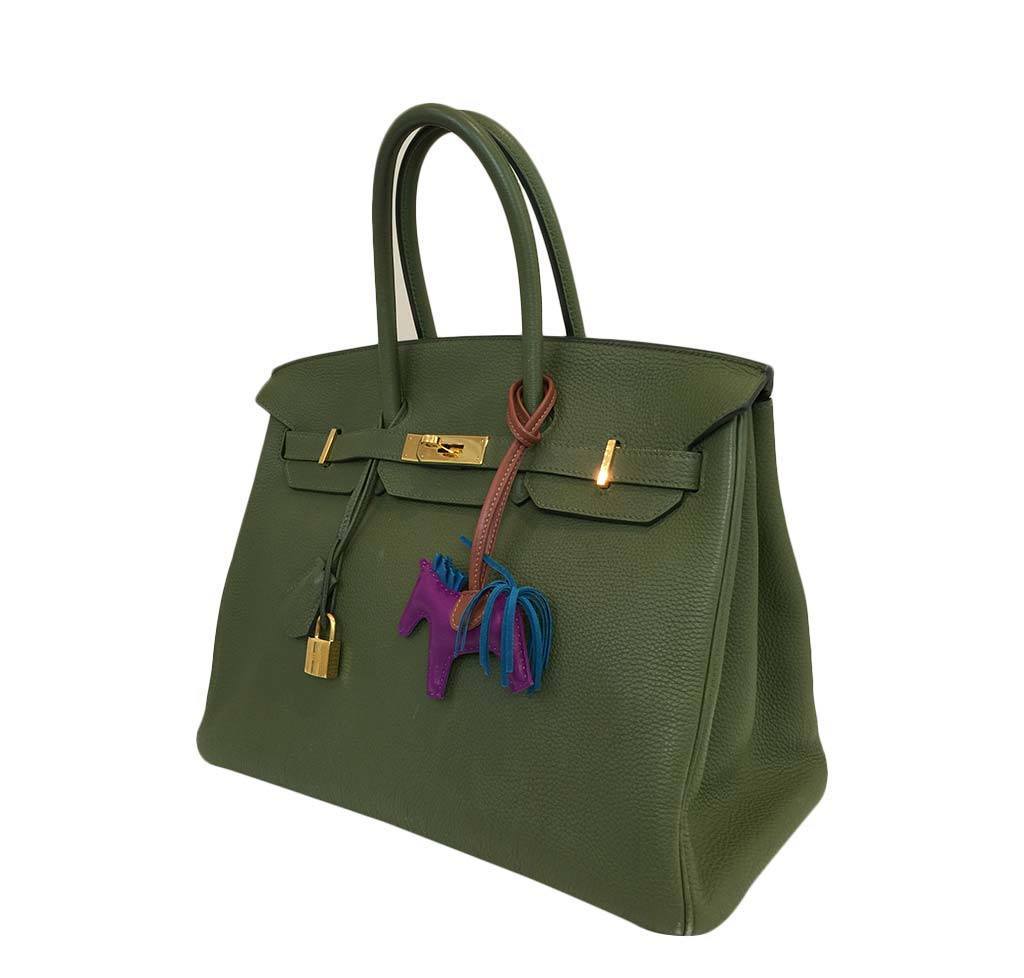 Hermes Olive Green Togo Leather Special Order 35cm Birkin Bag GHW