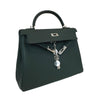 hermes kelly 32 green new front open