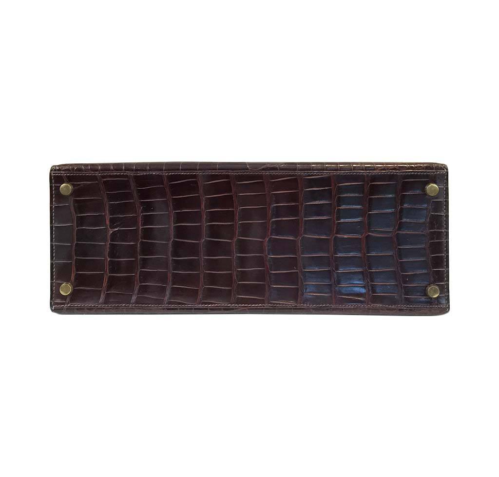 Hermès Black Crocodile Vintage Kelly Bag - Vintage Lux