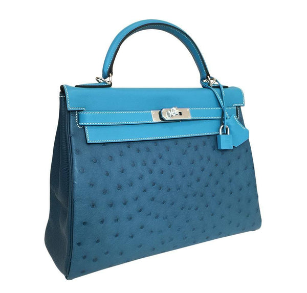 hermes kelly 32 tri-color limited edition used side