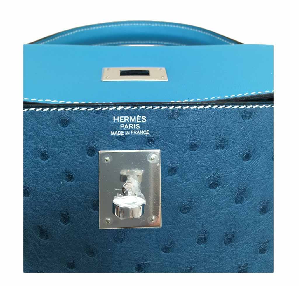 Hermès Limited Edition Kelly 32 Blue Green Bag – ZAK BAGS ©️