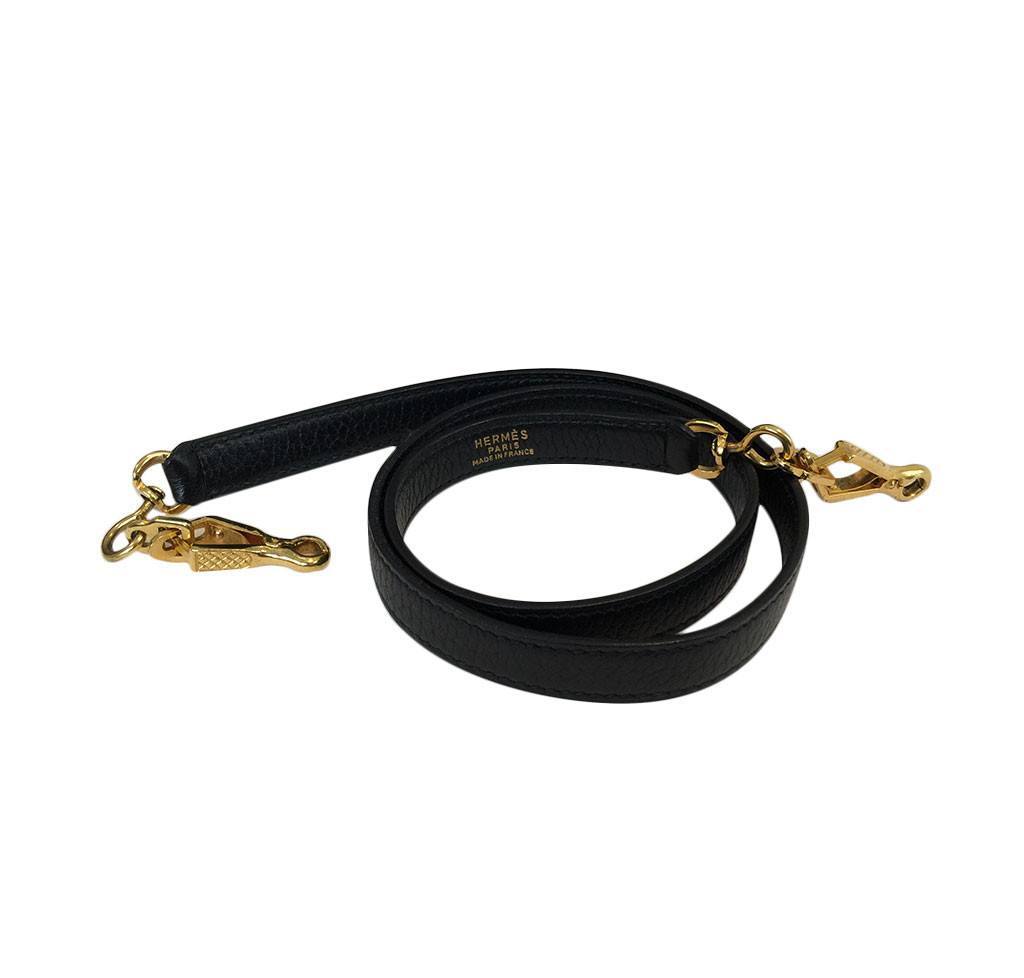 Kelly 32 leather handbag Hermès Black in Leather - 30120756