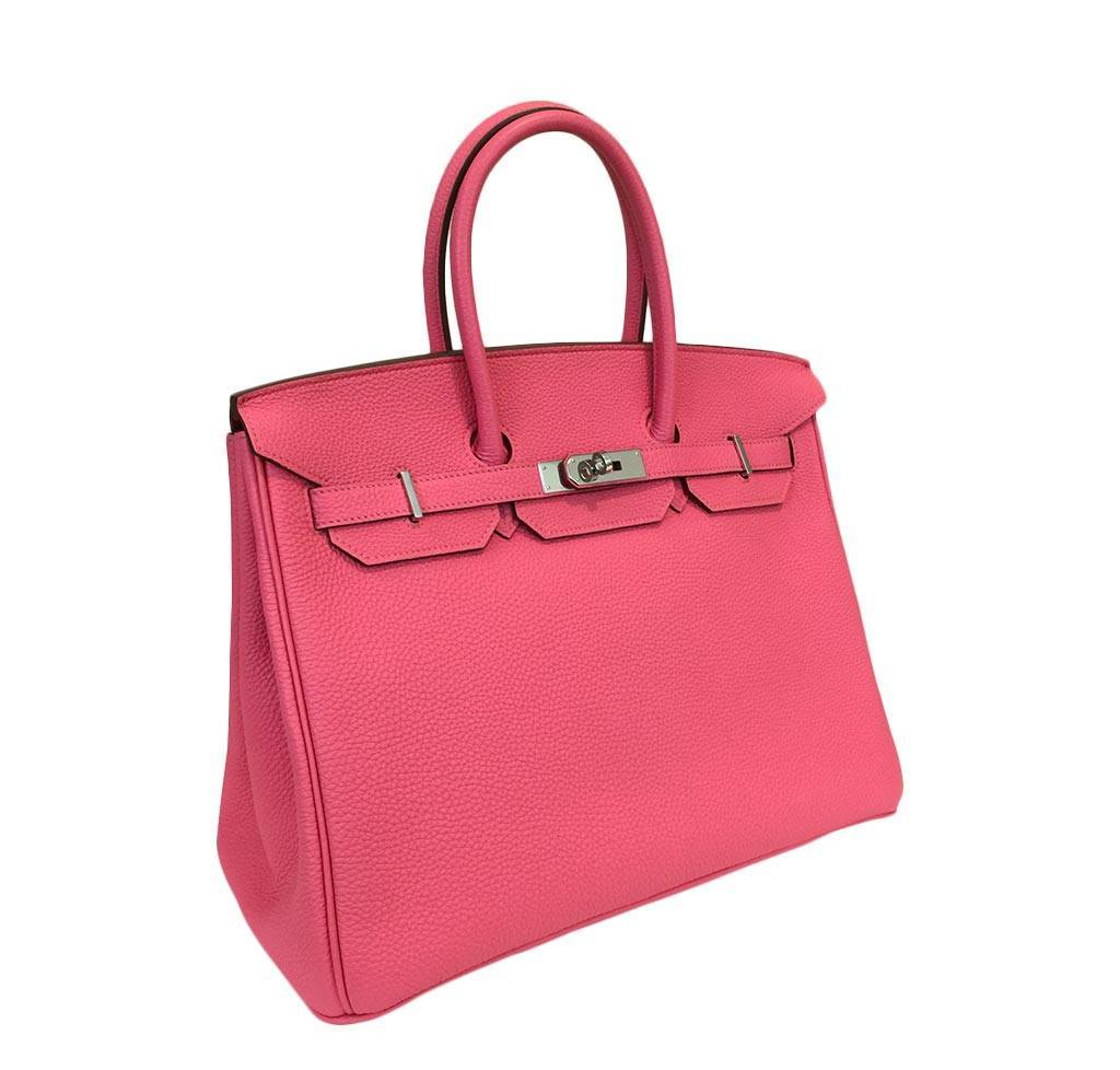 hermes birkin 35 hss (stamp n) cassis and rubis color togo leather
