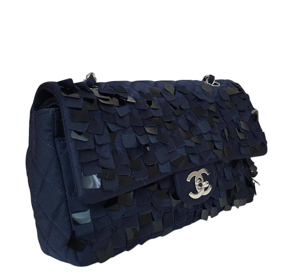 Chanel Medium Double Flap Bag Navy Blue - Limited Edition