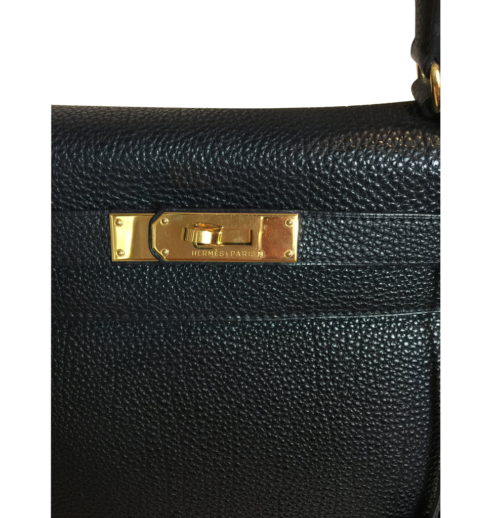Hermes Kelly Bag 28cm Black Togo Gold Hardware