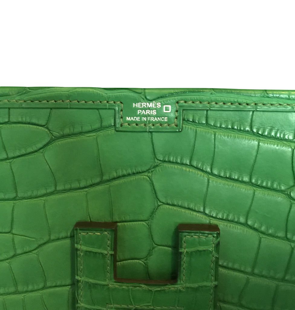 Hermès Jige crocodile clutch size Unique