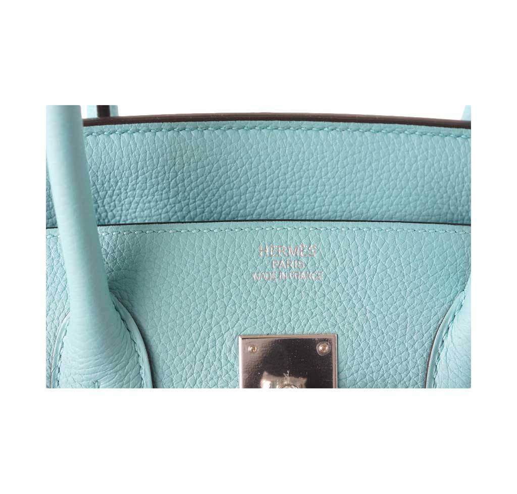 Hermes Togo Leather 35 Centimeter Birkin Bag Blue Colvert - Luxury In Reach