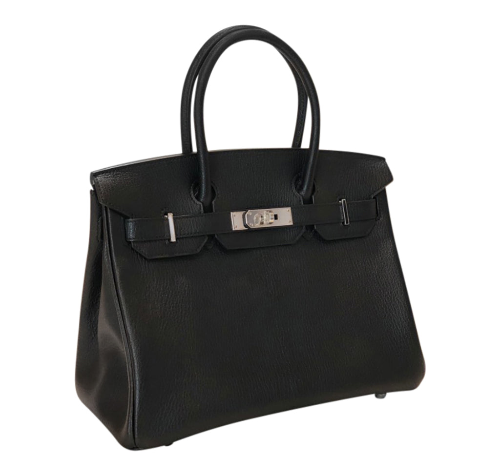 Hermès Birkin 30 Special Order Bag Two-Tone Noir/Gris Chevre PHW