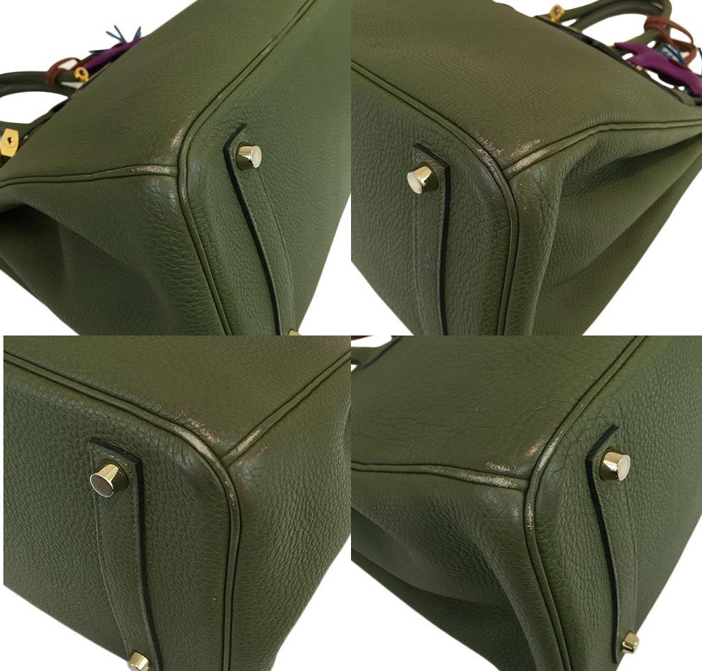 Hermes Birkin 35 Canopee Green Togo Leather Handbag - Luxury Souq