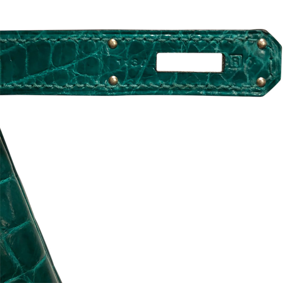 Hermès Birkin 30 Vert Emeraude Crocodile Porosus Lisse Gold Hardware GHW