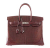 Hermes Birkin 35 Bordeaux Crocodile Bag