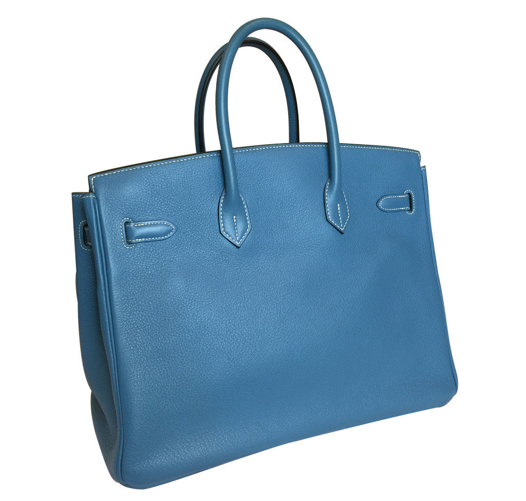 Hermes Birkin Bag, Blue Hydra, 35cm, Clemence with Palladium