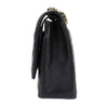 chanel maxi double flap shoulder bag black used side