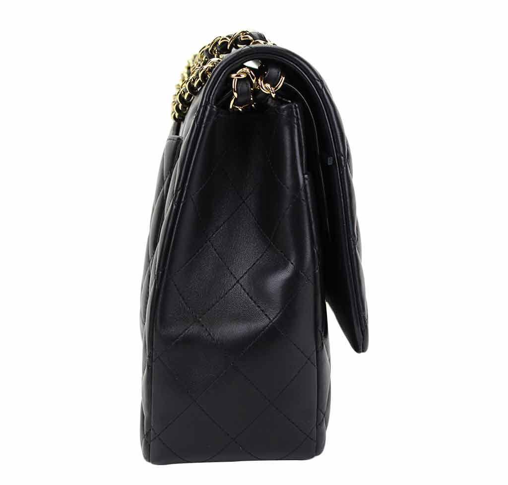 Chanel Classic Maxi Double Flap Shoulder Bag Black