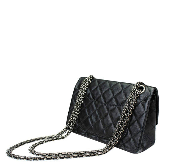 chanel lucky charm reissue 2.55 black used back
