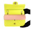 chanel shoulder bag yellow used closure