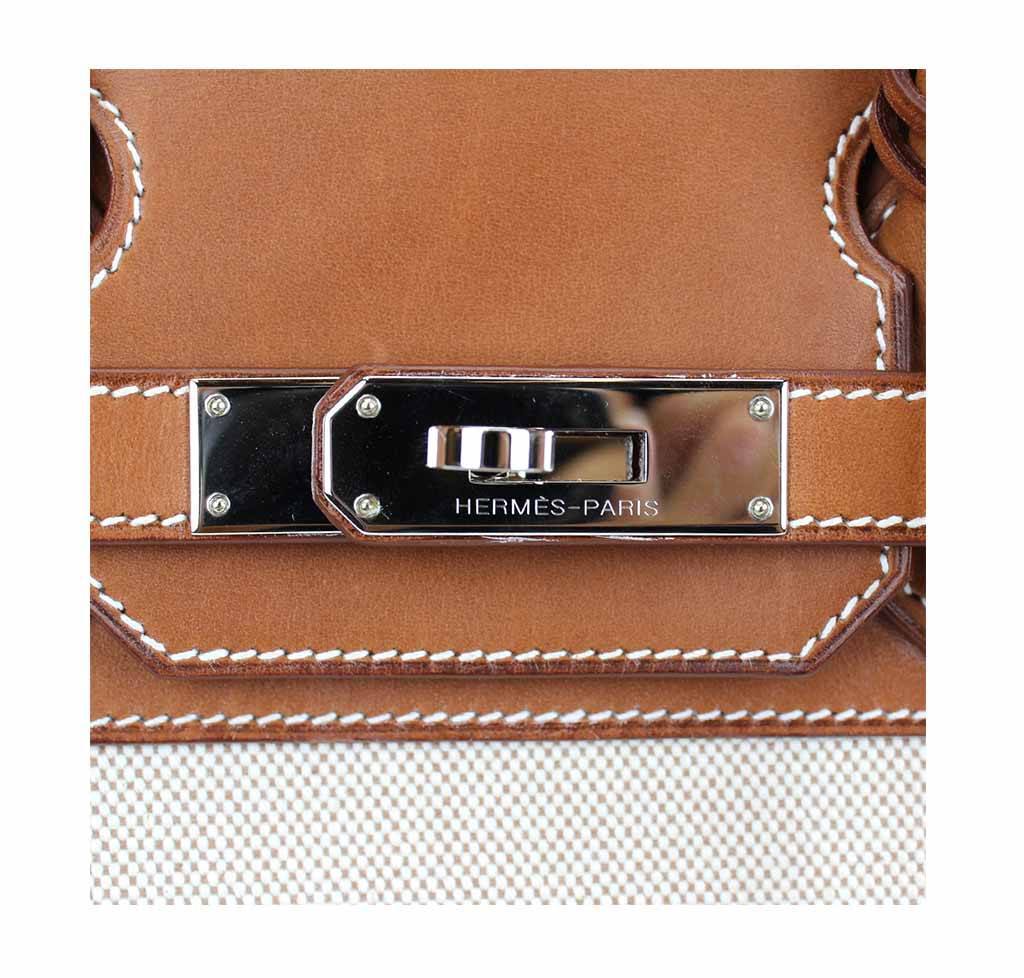 Hermès Birkin Fauve Barenia and Toile H 30 Palladium Hardware, 2007 (Very Good), Brown Womens Handbag