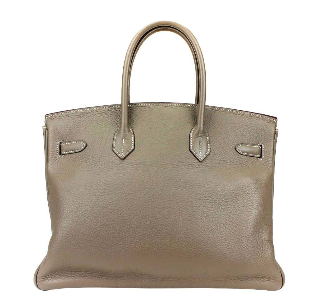 HERMÈS Women's Birkin Bag 35 Leather in Taupe