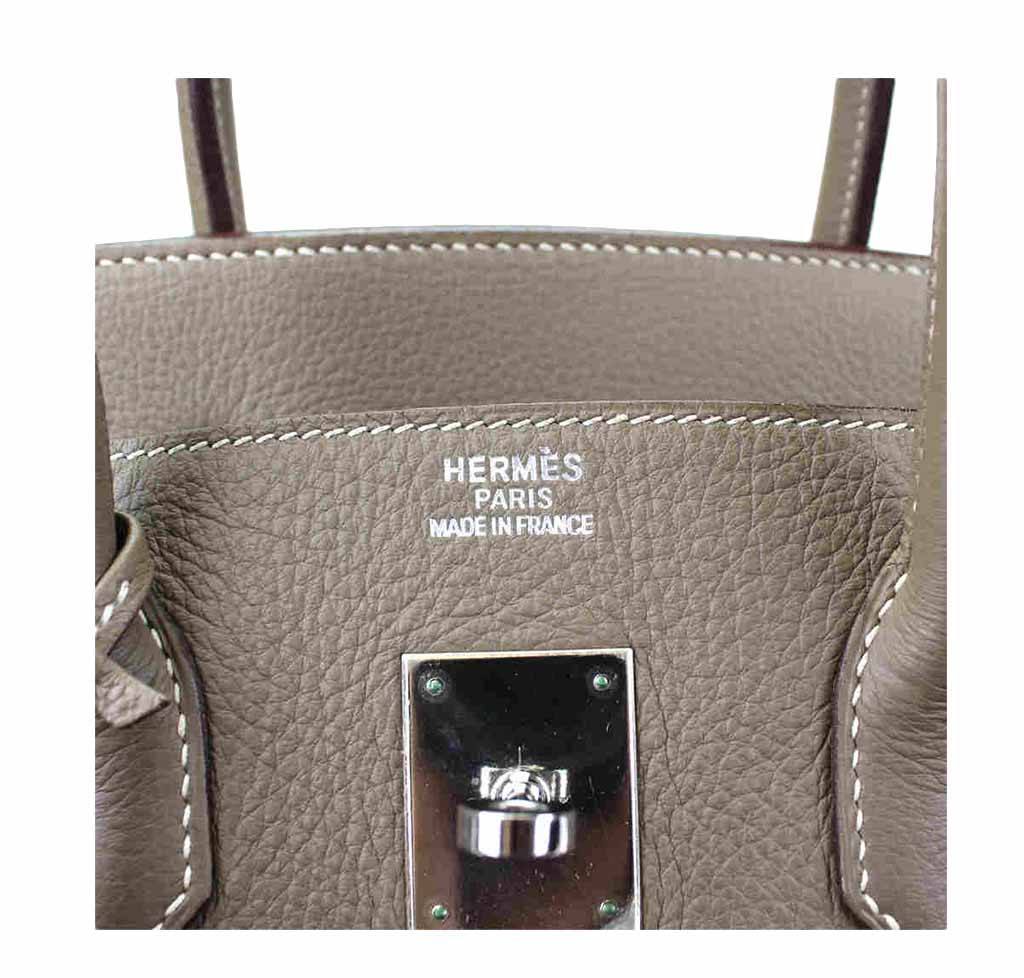 Acapulco Hermès Hermes Birkin handbag 35 taupe color Beige Leather