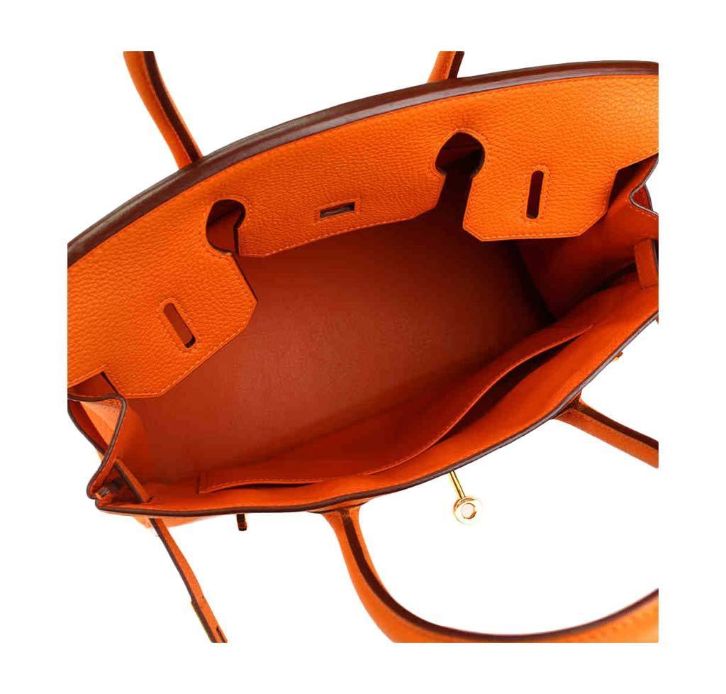 Hermes Birkin 30 Bag Orange Crocodile with Palladium Hardware – Mightychic
