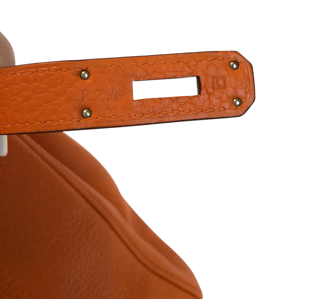 Hermès Stunning Hermes Birkin handbag 35 Orange Togo leather , palladium  silver metal trim ref.586633 - Joli Closet