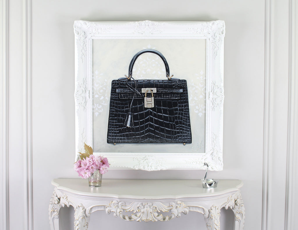 Hermes Limited Edition Kelly 32 Bag in Himalaya Crocodile with