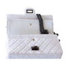 Chanel 225 bag chalk white small used front open