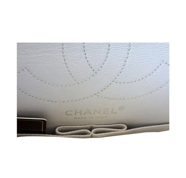 Chanel 225 bag chalk white small used stamp