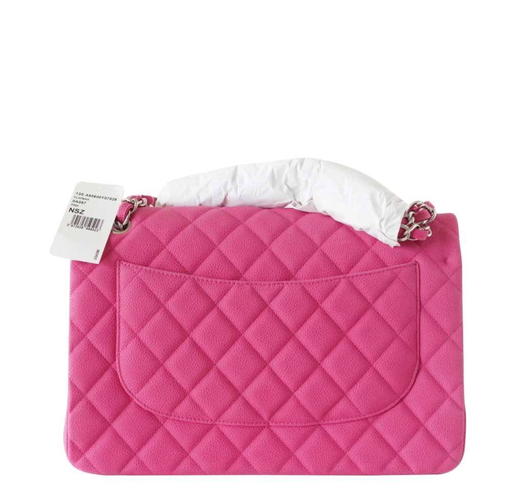 Chanel // Fuchsia Patent Quilted Jumbo Double Flap Bag – VSP Consignment