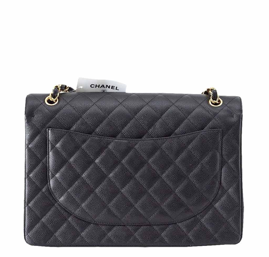 Chanel Maxi Double Flap Bag Black Caviar