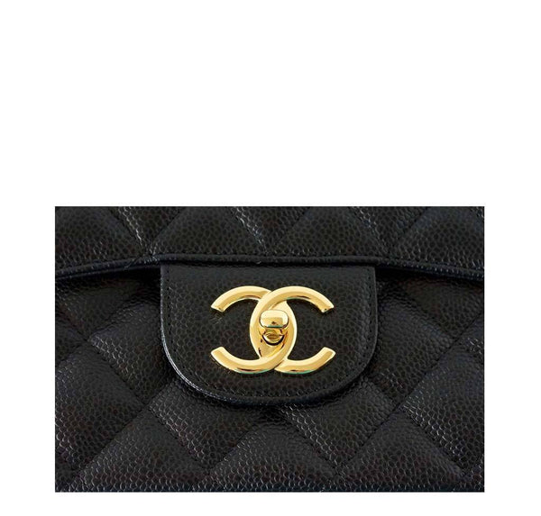 Chanel Bag Maxi Black Caviar Leather New detail