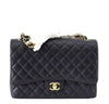 Chanel Bag Maxi Black Caviar Leather New front
