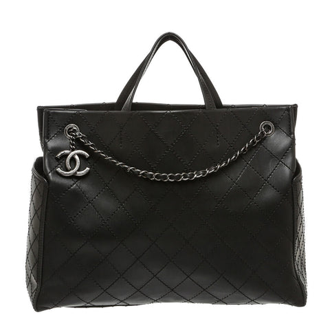 Chanel Small Shopping Tote Bag Black