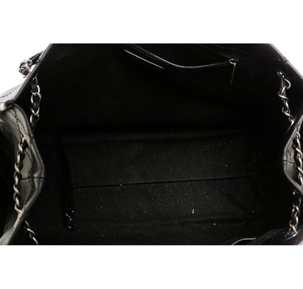 Chanel Small Shopping Tote 15S Black Used Interior