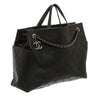 Chanel Small Shopping Tote 15S Black Used Side