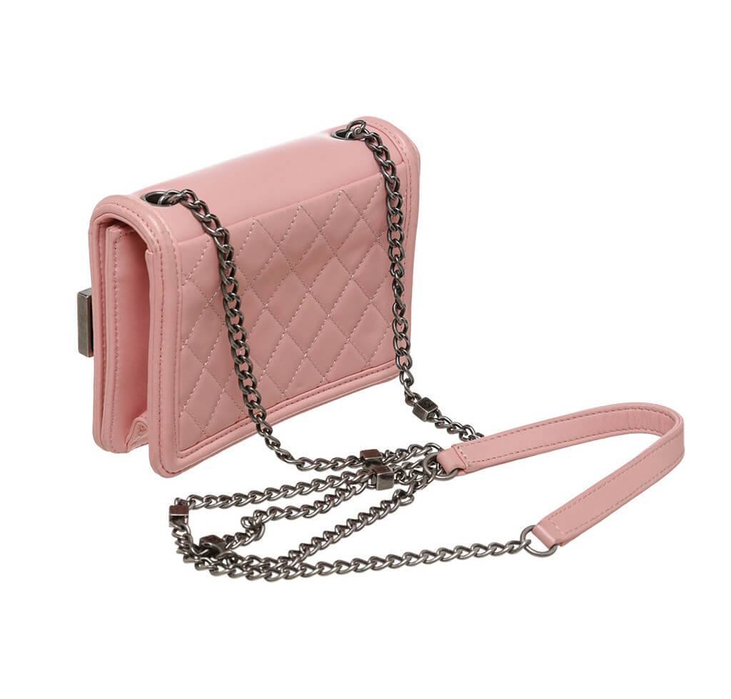 Chanel Brick Boy Bag Crossbody Pink - Lambskin Leather | Baghunter