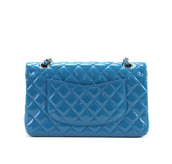 Chanel Classic Jumbo Flap Bag Light Blue Used Back