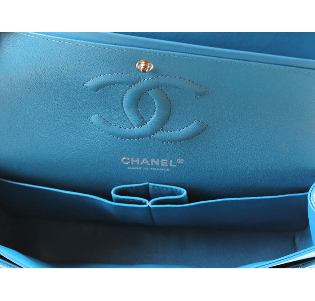 Chanel Classic Jumbo Flap Bag Light Blue - Silver Hardware