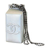 Chanel Lait de coco milk carton limited edition bag silver new back