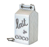 Chanel Lait de coco milk carton limited edition bag silver new side