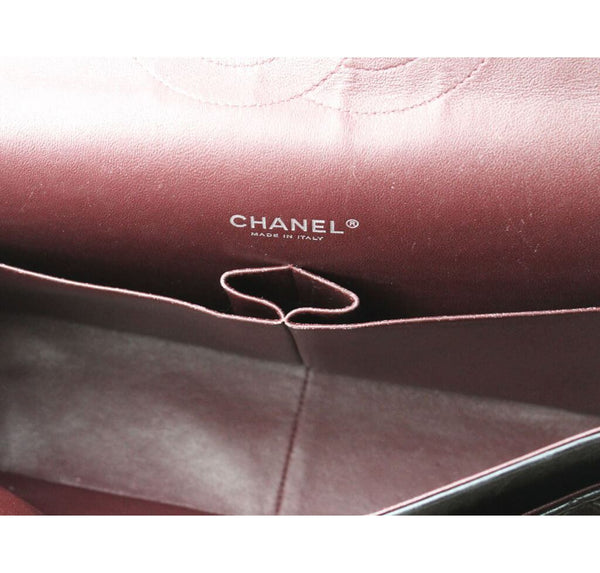 Chanel Maxi Shoulder Flap Bag Black Used Embossing