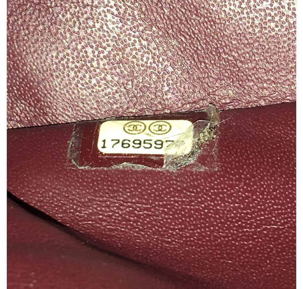 Chanel Maxi Shoulder Flap Bag Black Used Serial