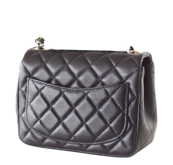 Chanel Mini Square Flap Bag Black New Back