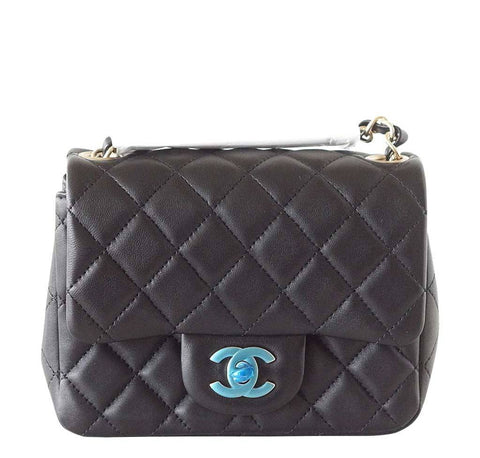 Chanel Mini Square Bag Black Lambskin