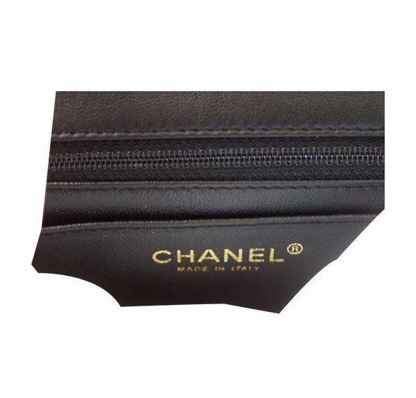 Chanel Mini Square Flap Bag Black New Stamp